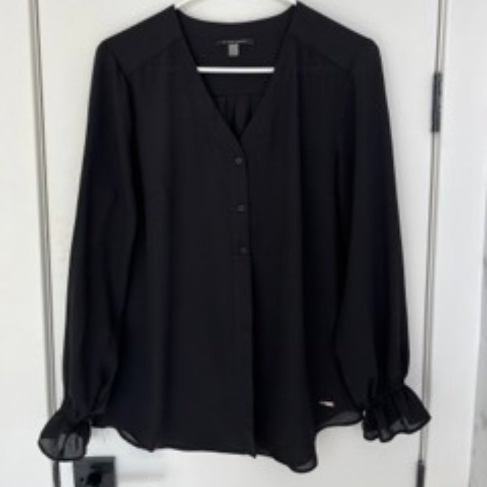 Tahari Women's Blouse - Medium - Black